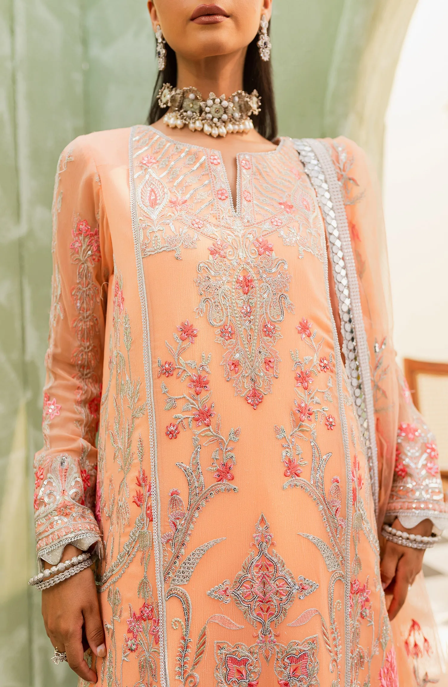 Maryum N Maria Murat Embroidered Chiffon Unstitched 3Pc Suit FFD-0114