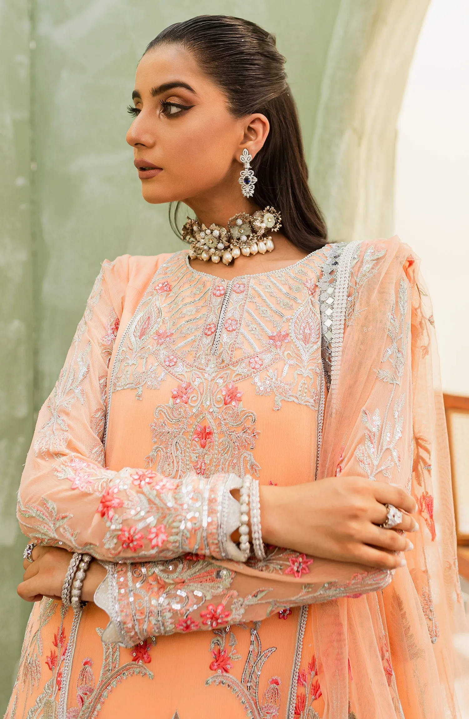 Maryum N Maria Murat Embroidered Chiffon Unstitched 3Pc Suit FFD-0114