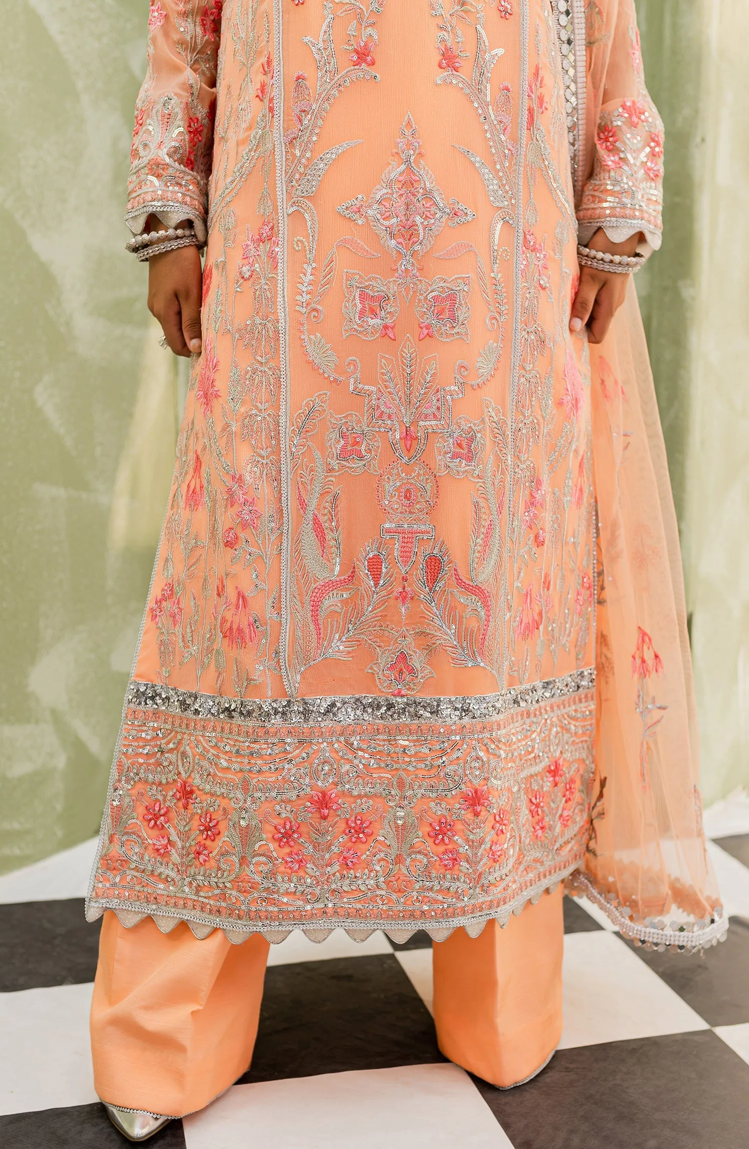 Maryum N Maria Murat Embroidered Chiffon Unstitched 3Pc Suit FFD-0114