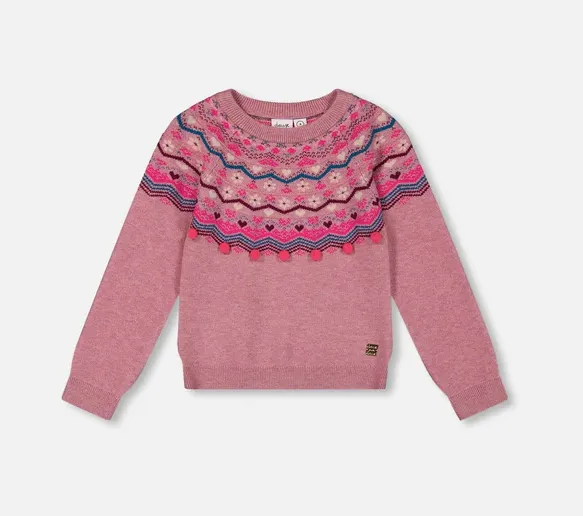 Mauve Fairisle Sweater