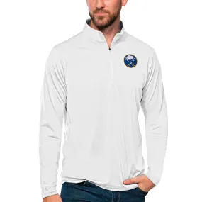 Men's Buffalo Sabres Antigua White Tribute Quarter-Zip Pullover Top