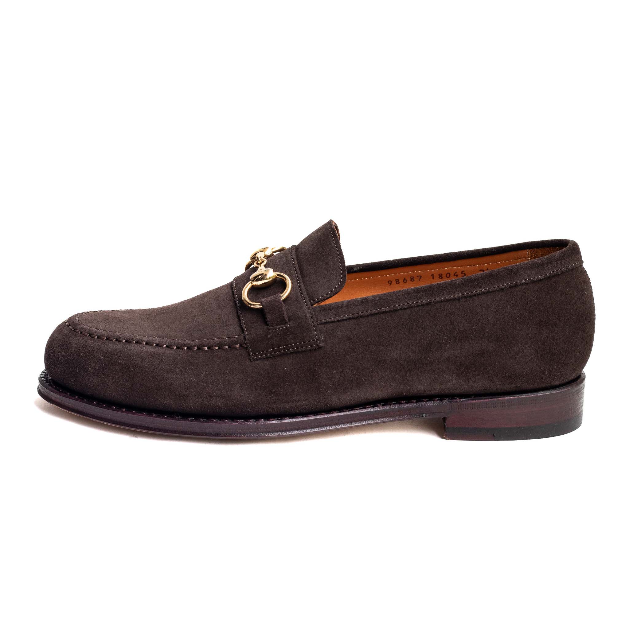 Men's Horse Bit Loafer / Dark Brown Suede 98687