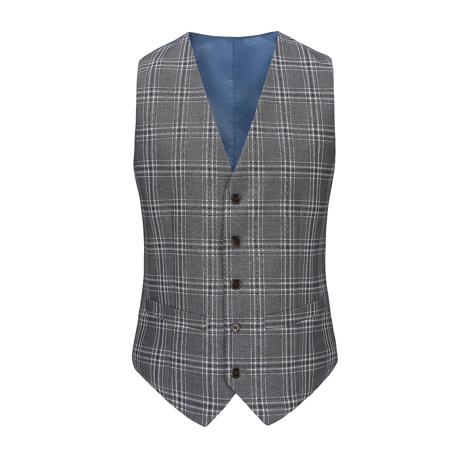 Men's Slim-Fit 3PC Glen Plaid Suit