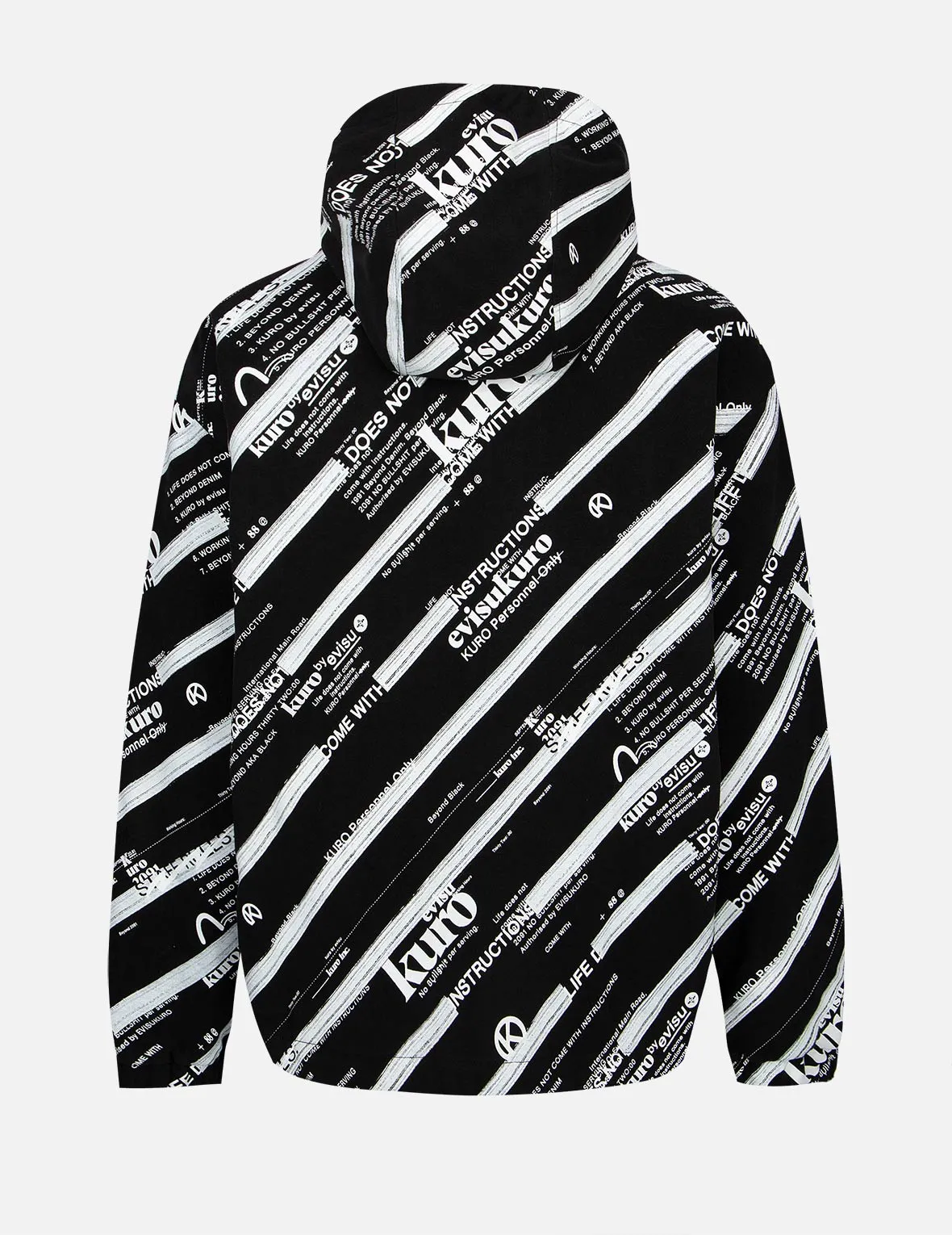 Monogram Logo and Slogan Print Padded Jacket