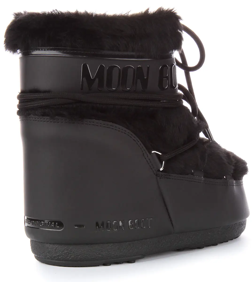 Moon Boot Icon Low Faux Fur In Black For Women