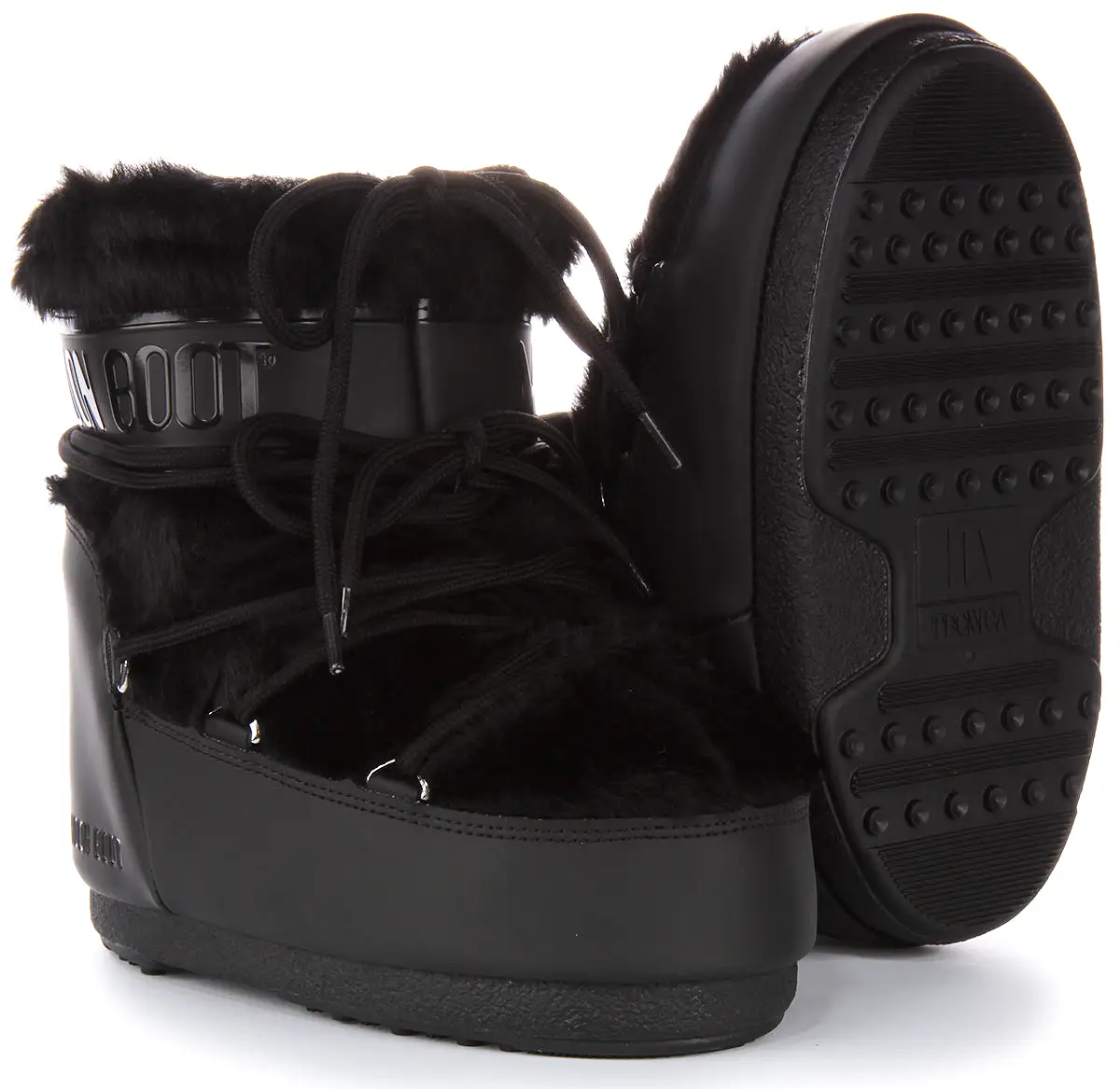 Moon Boot Icon Low Faux Fur In Black For Women