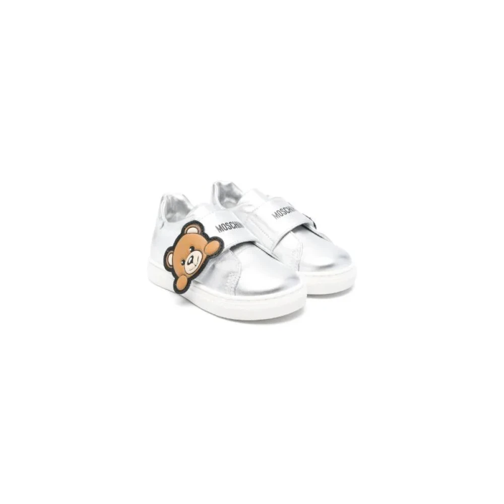 MOSCHINO TEDDY PATCH LOW SNEAKERS STRAP WHITE - 26