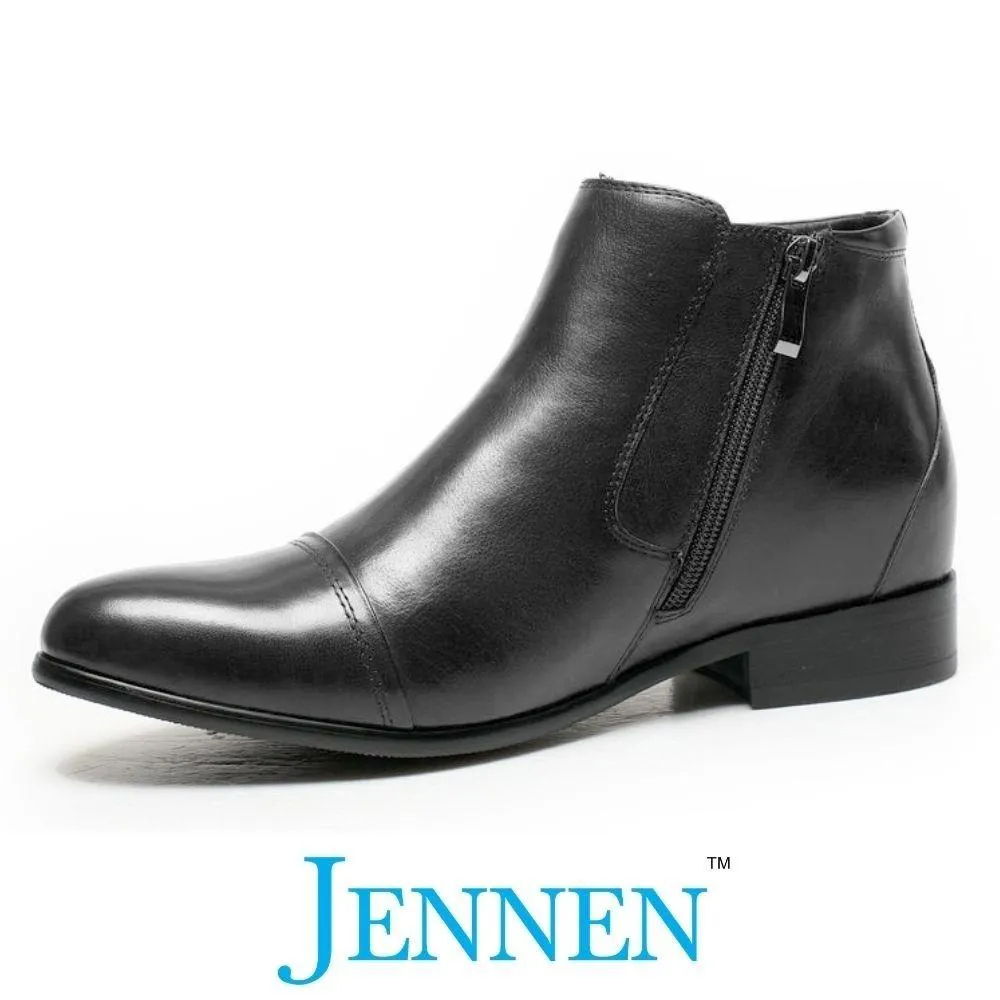 Mr. Ferras Black 8cm | 3.2 inches Taller Formal Elevator Boots