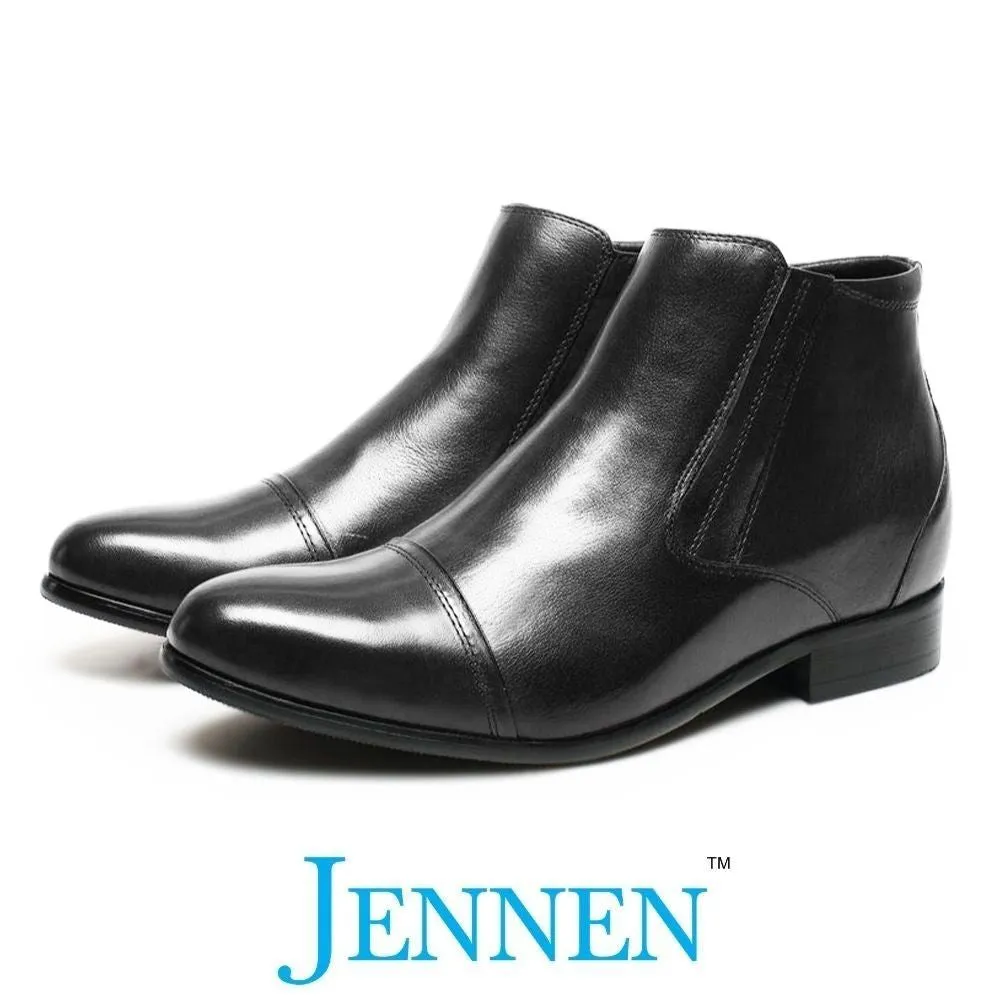 Mr. Ferras Black 8cm | 3.2 inches Taller Formal Elevator Boots