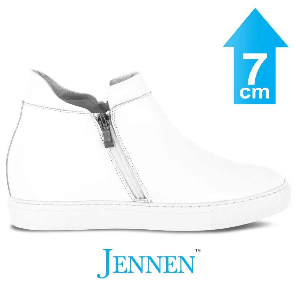 Ms. Mia White 7cm | 2.8 inches Taller White Womens Boots