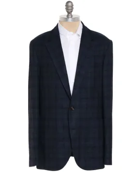 Navy and Verde Wool Blend Plaid Sportcoat