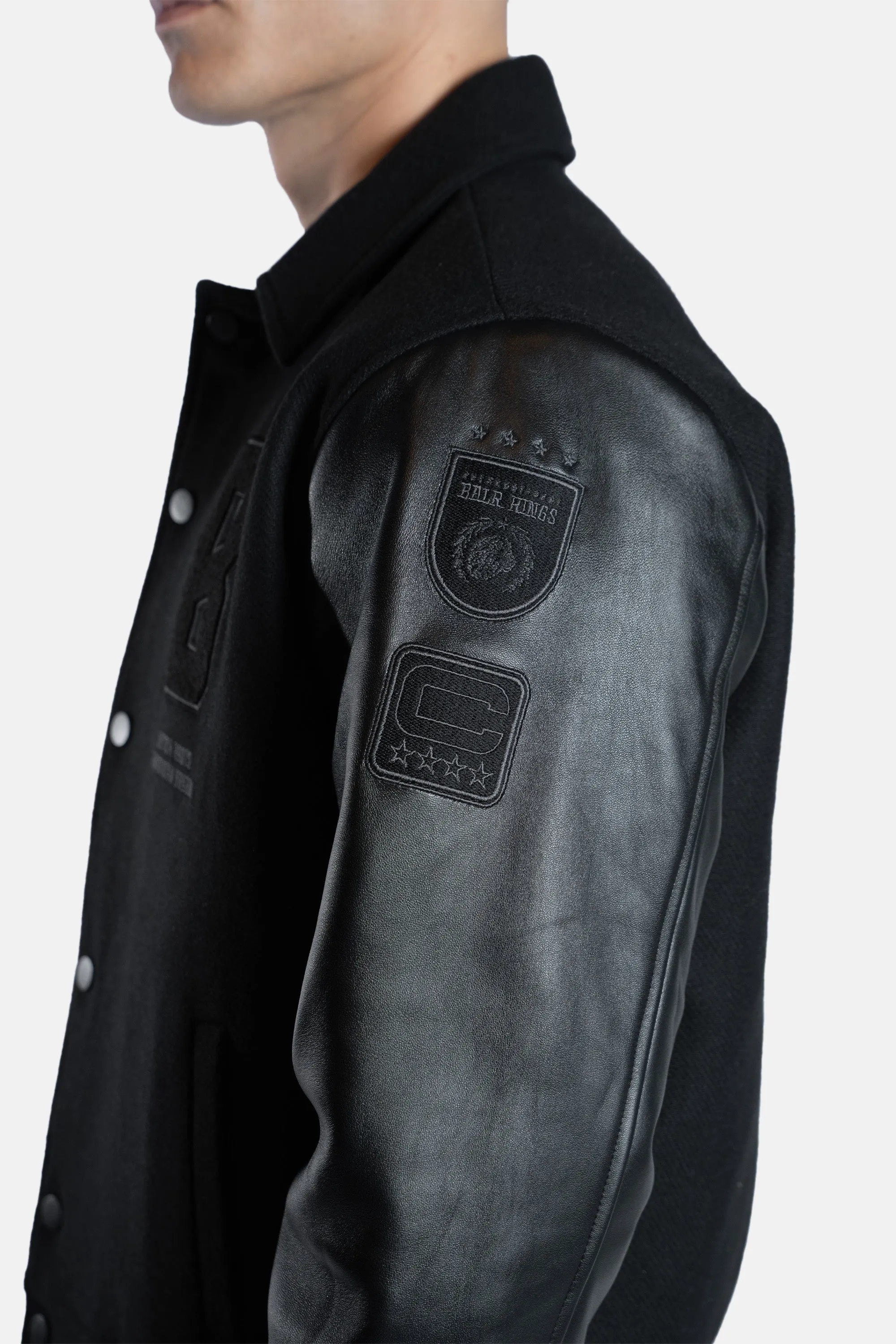 NFL x BALR. Varsity Jacket Jet Black