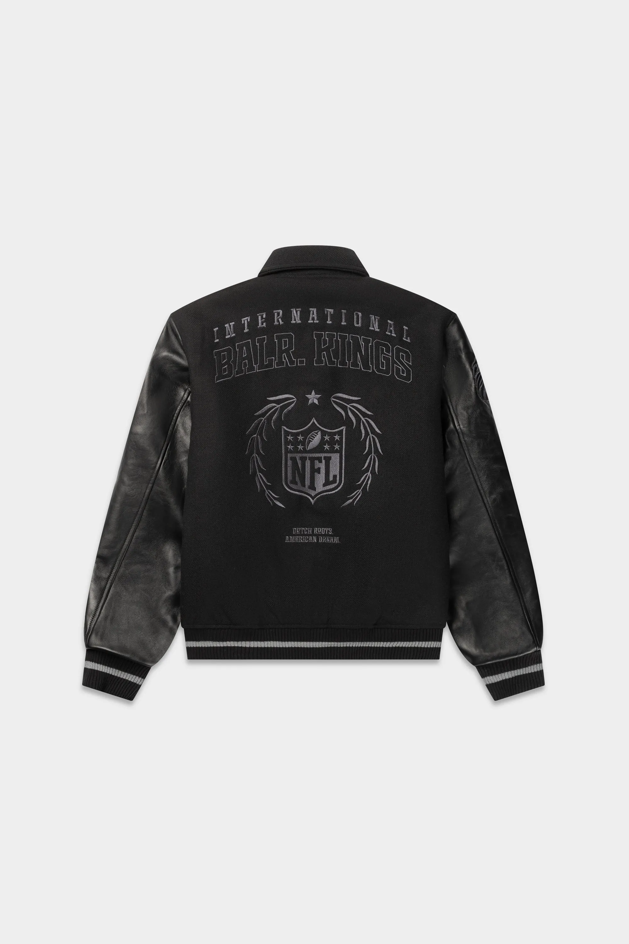 NFL x BALR. Varsity Jacket Jet Black