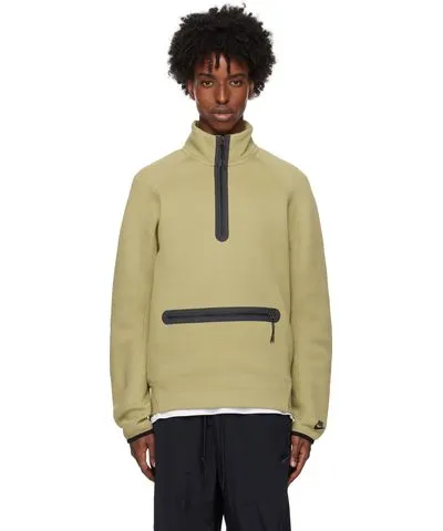 Nike Khaki Sportswear Tech Half-Zip Sweatshirt