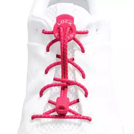 No Tie Replacement Lacing System - Hot Pink