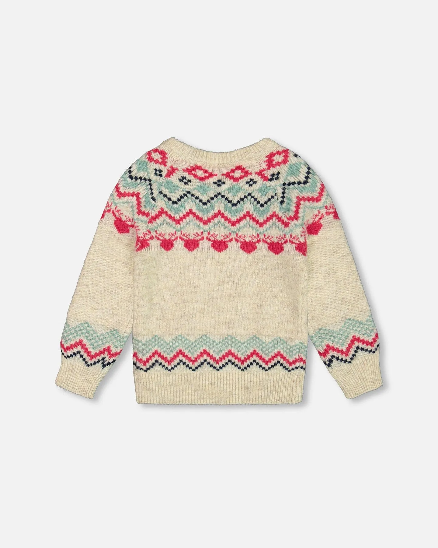 Norwegian Jacquard Sweater Beige Mix