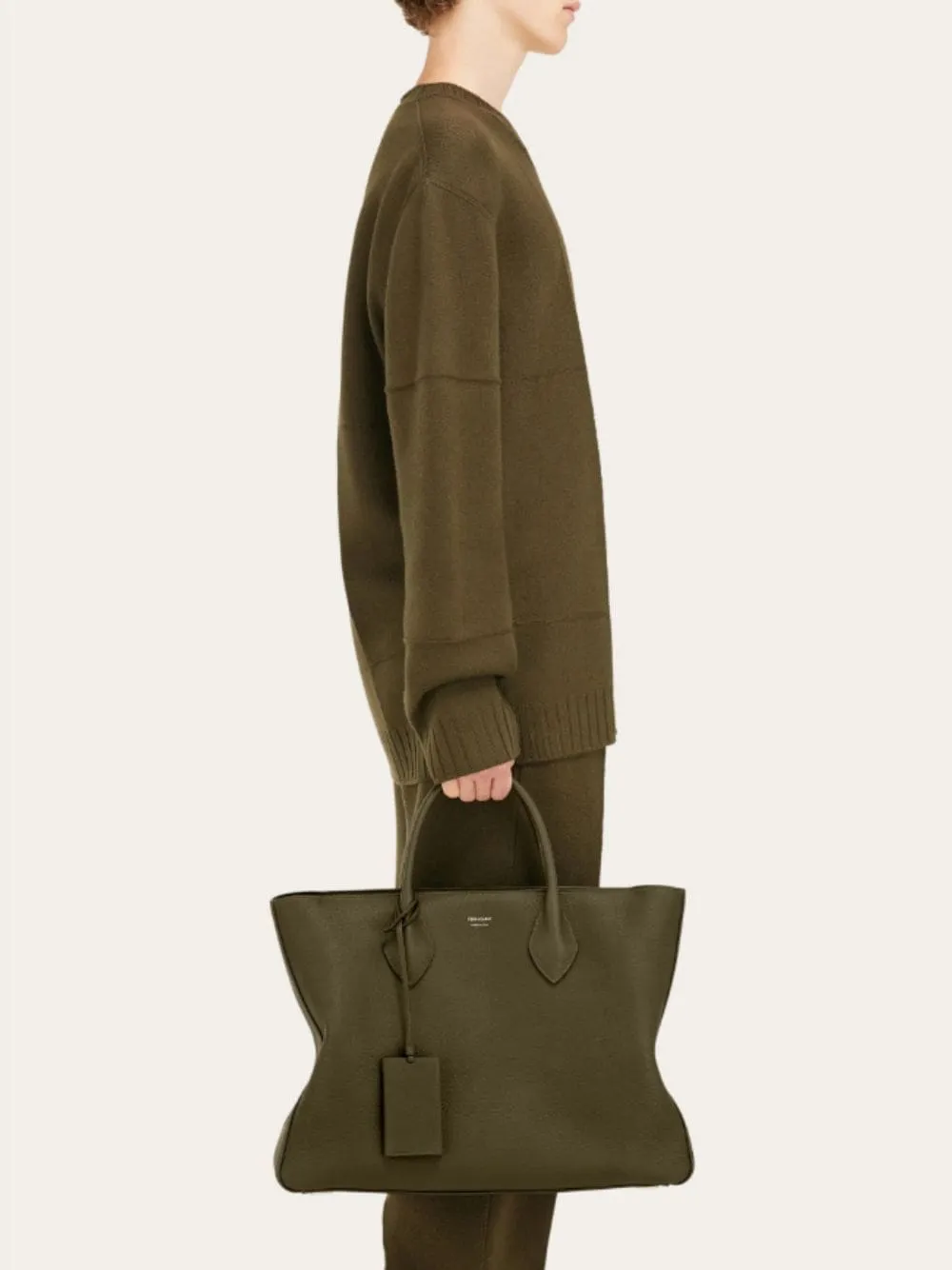 Olive Green Large Tote Bag