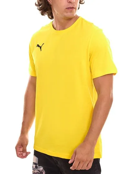 Pack of 2 PUMA TeamGoal 23 Casual Men's T-Shirt with Logo Print Cotton Shirt Football 656578 07 Yellow