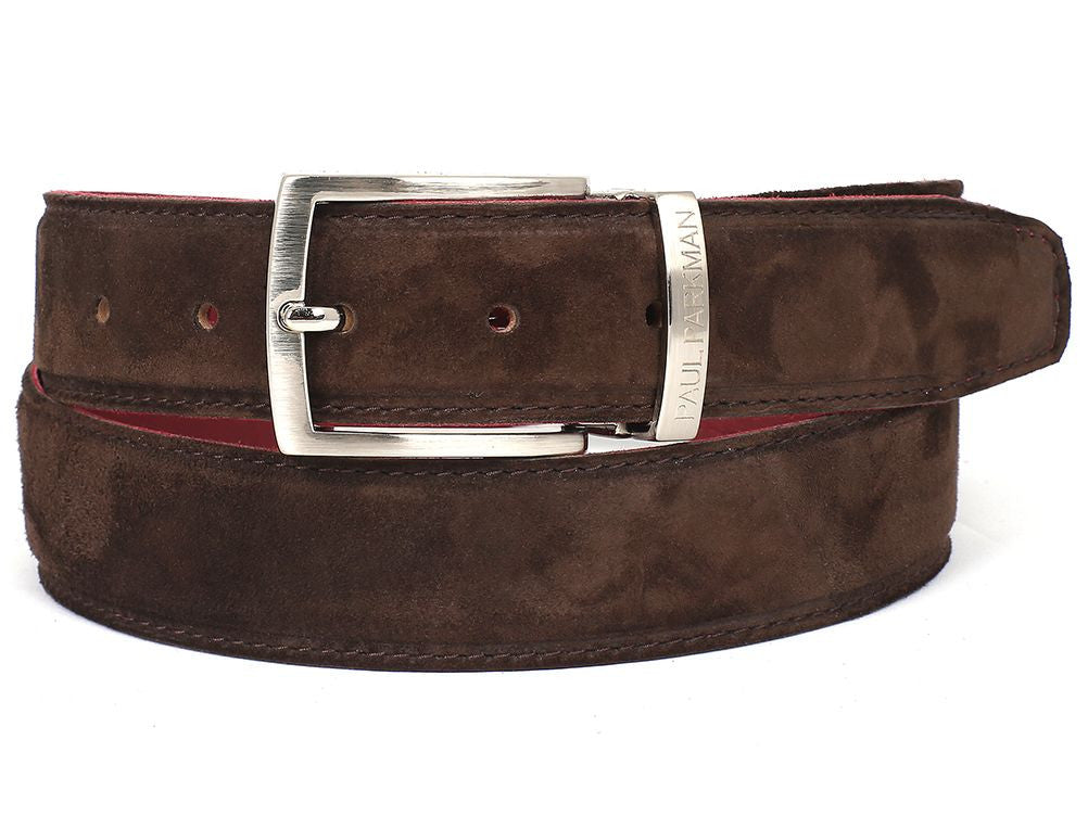 Paul Parkman Brown Suede Belt - B06-BRW