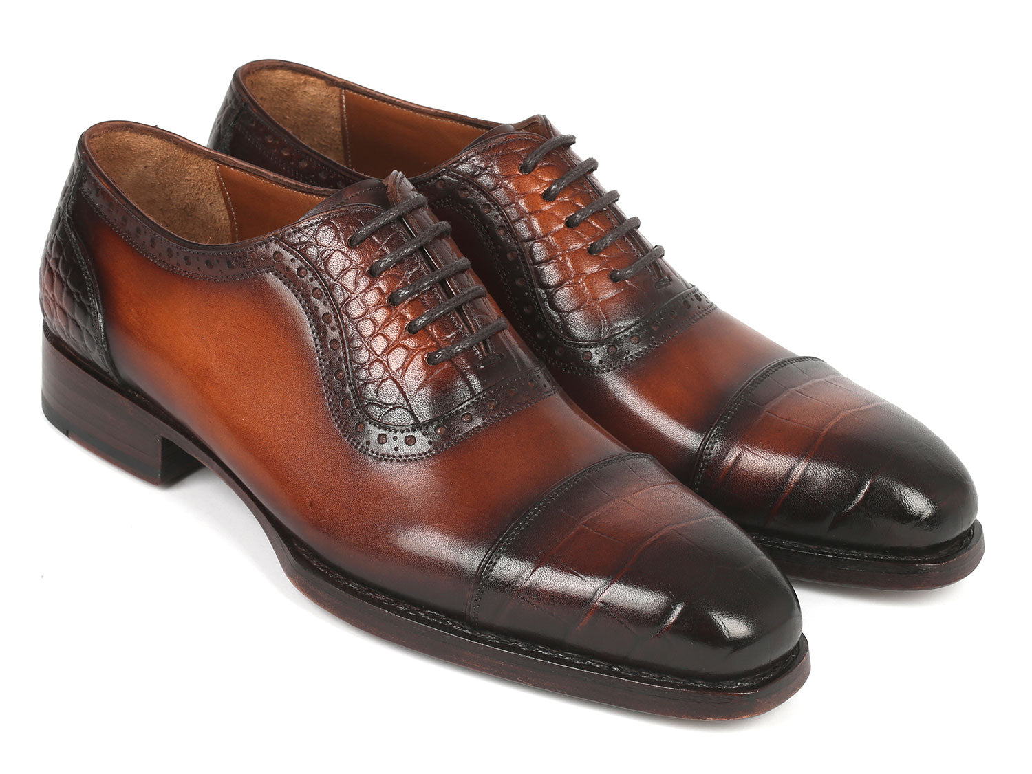 Paul Parkman Goodyear Welted Cap Toe Oxfords Brown - 9482-BRW