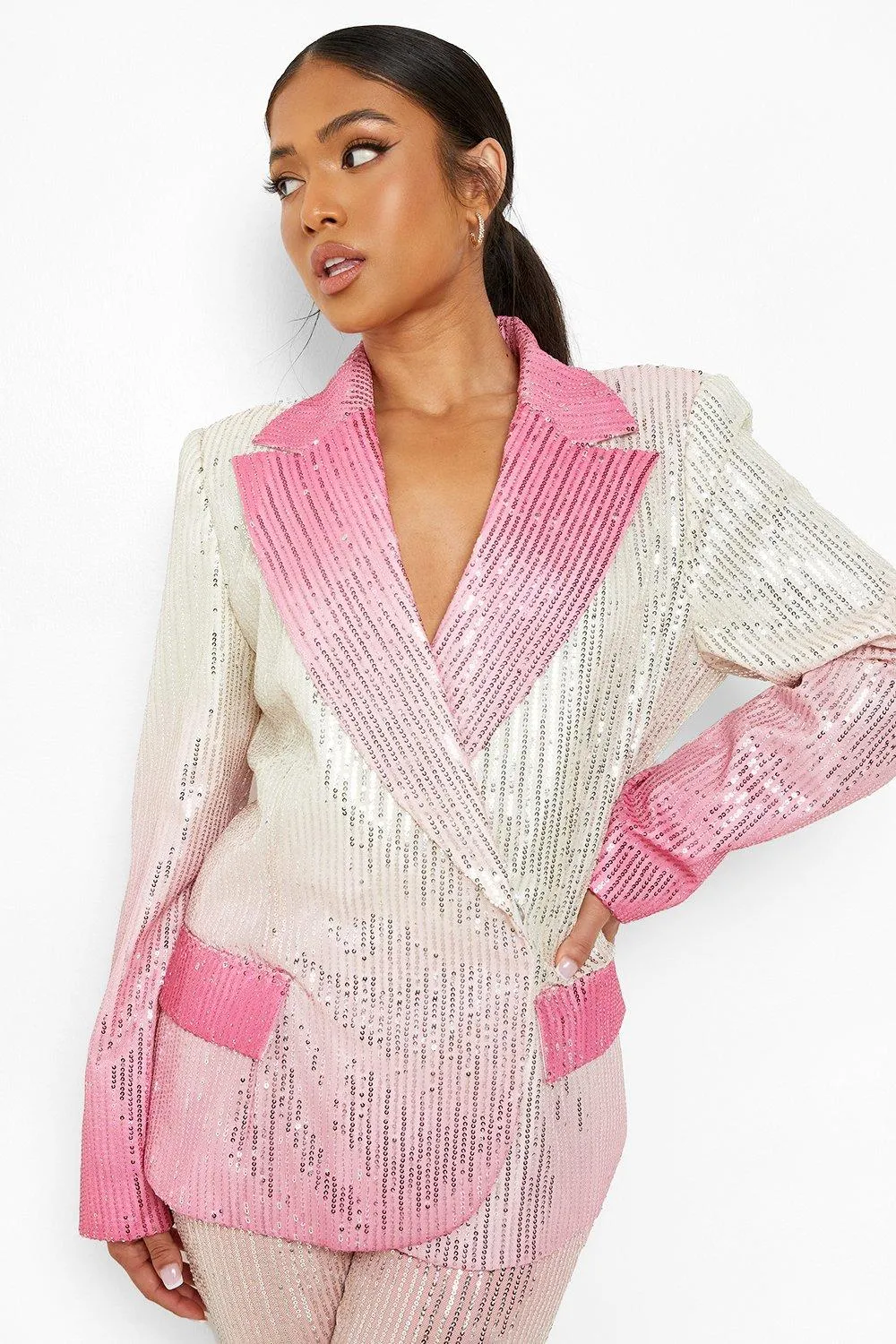 Petite Ombre Sequin Blazer