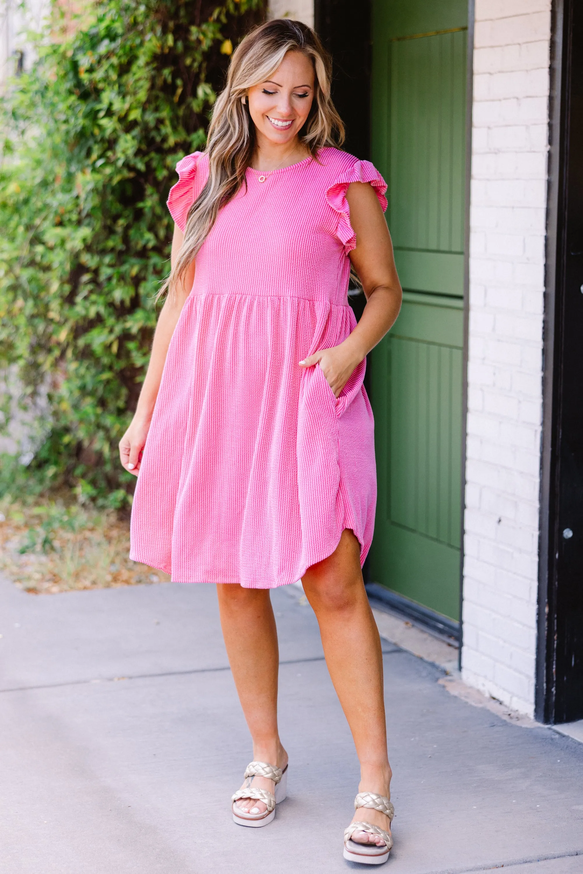 Play Along Dress, Hot Pink