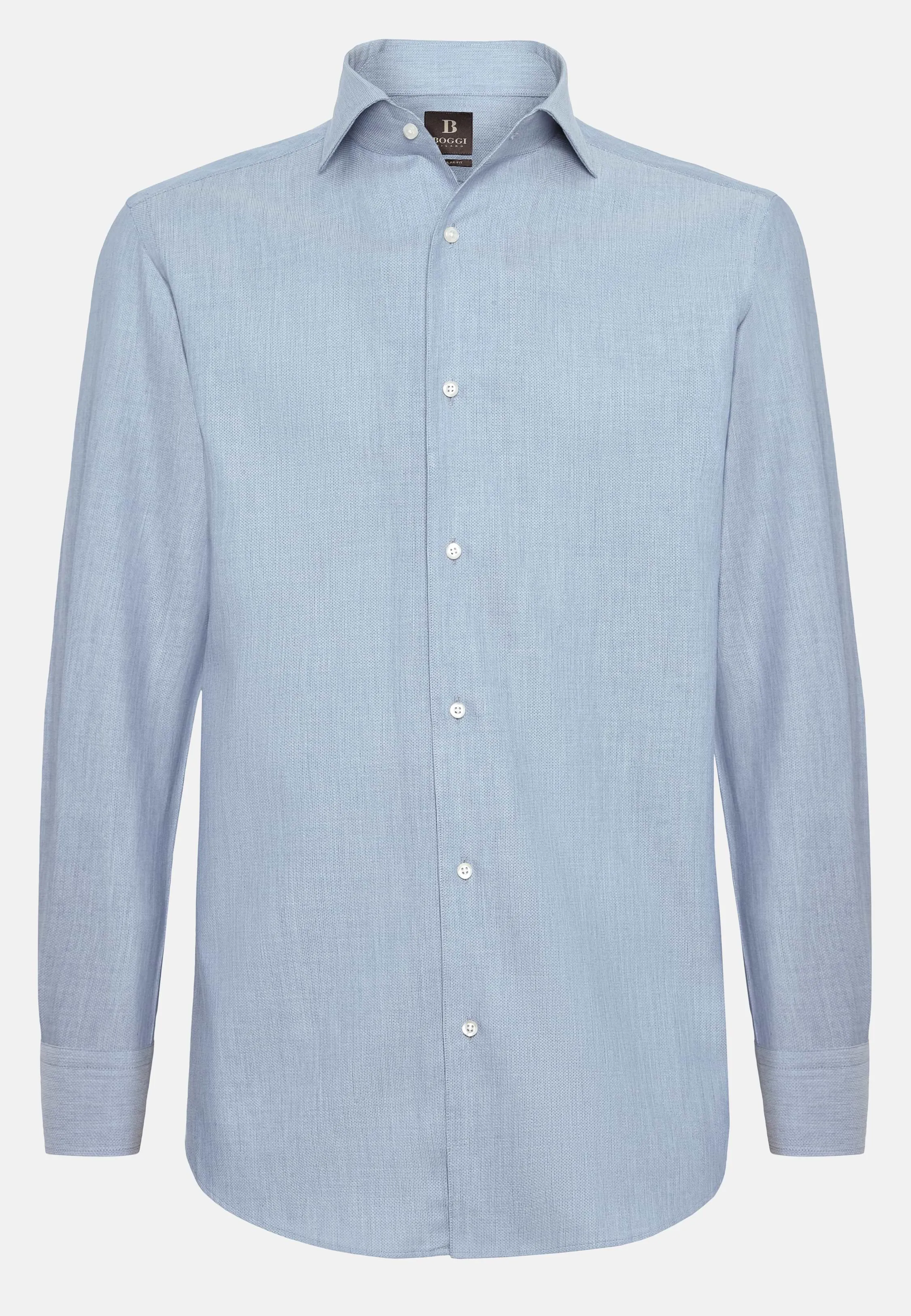 Regular Fit Honeycomb Cotton Shirt