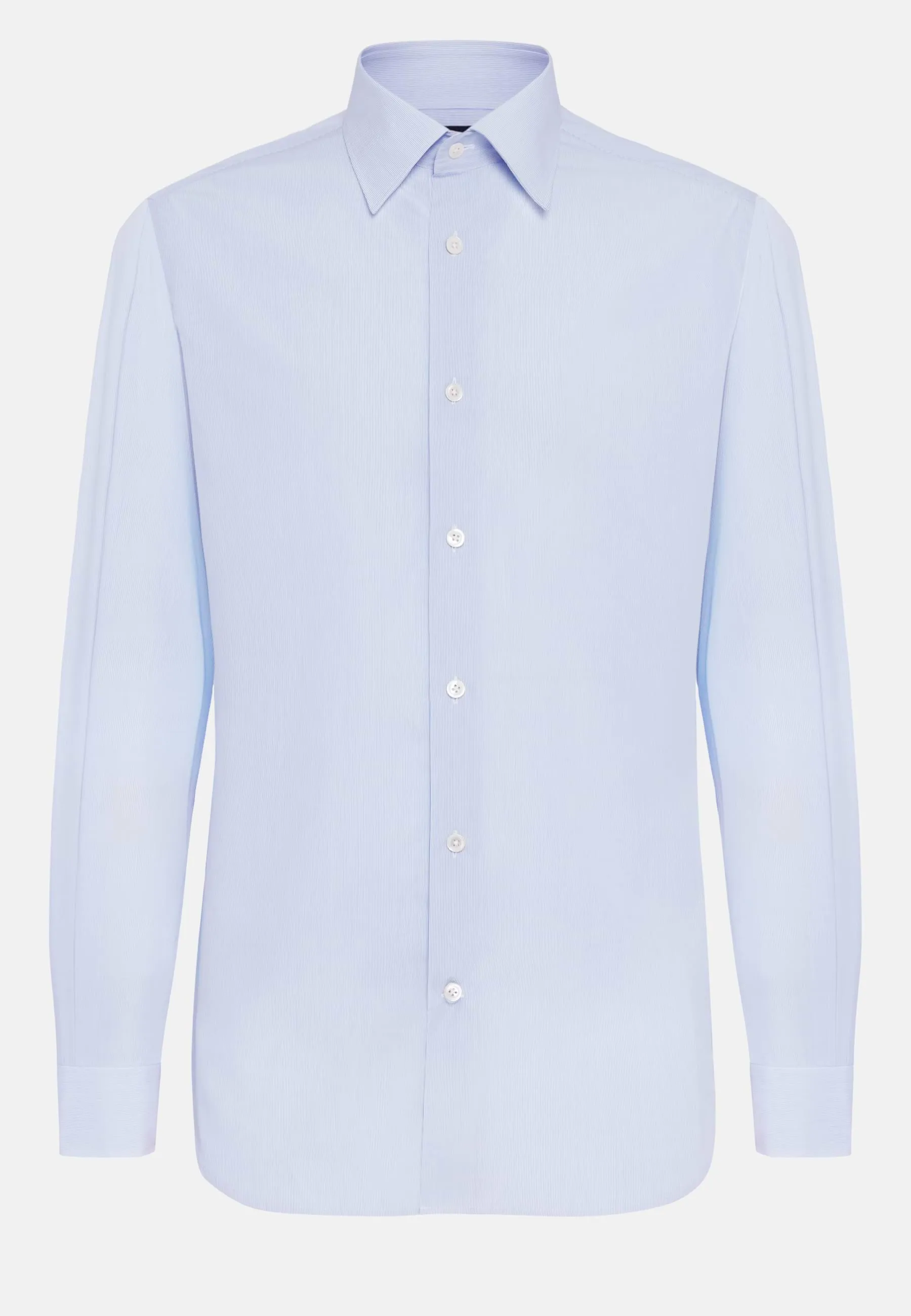 Regular Fit Sky Blue Striped Cotton Shirt