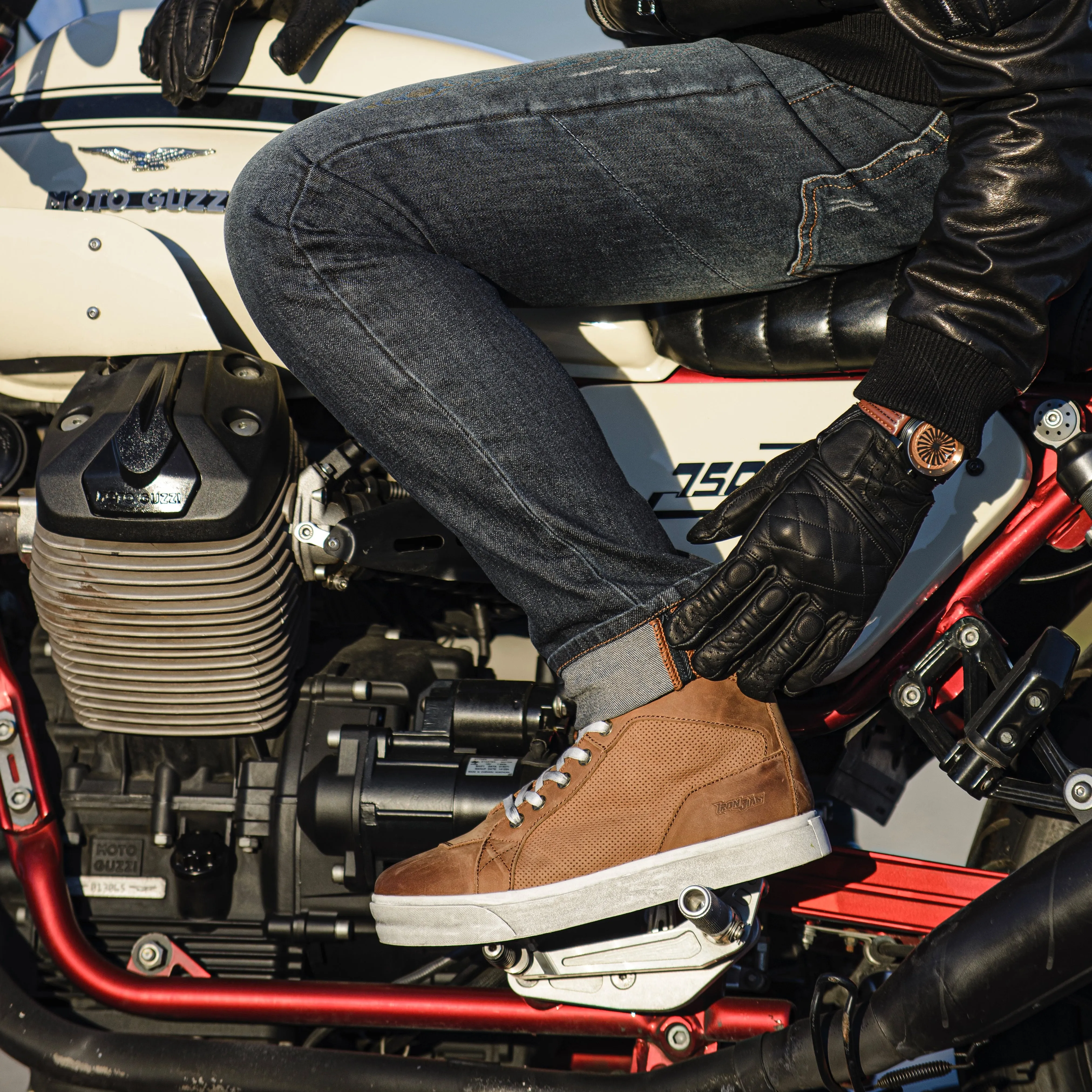 Retro Leather Motorcycle Boots | XZ006