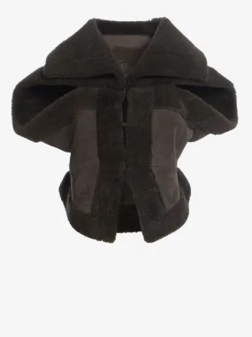 Rick Owens Short Sleeveless Sheepskin Jacket