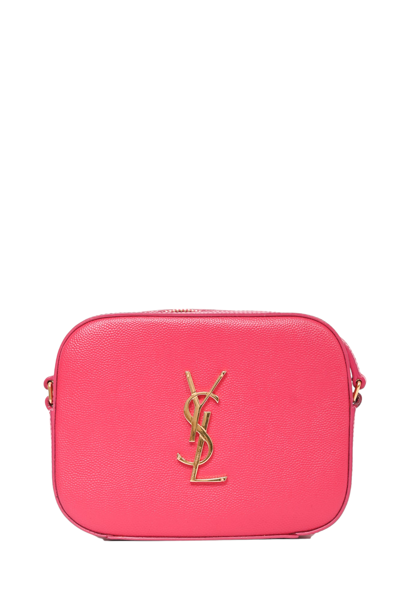 Saint Laurent 2015 Hot Pink Leather Camera Crossbody