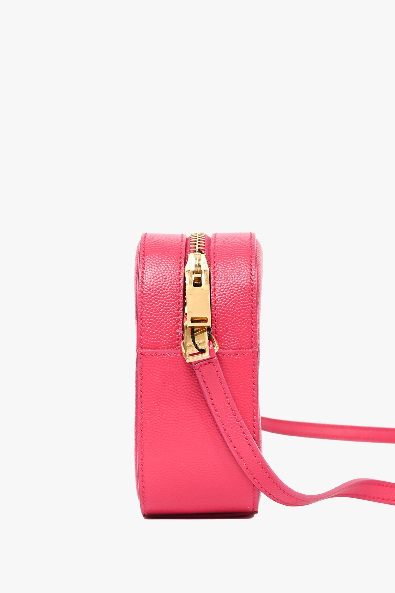 Saint Laurent 2015 Hot Pink Leather Camera Crossbody