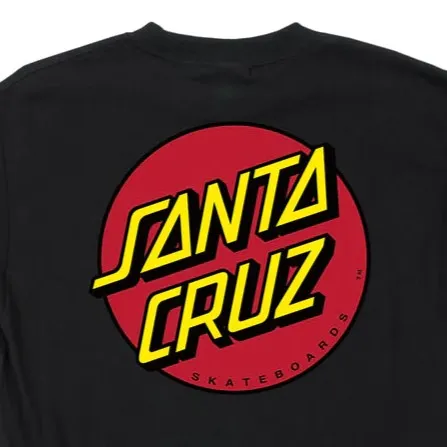 SANTA CRUZ Classic Dot Graphic T-Shirt - Black