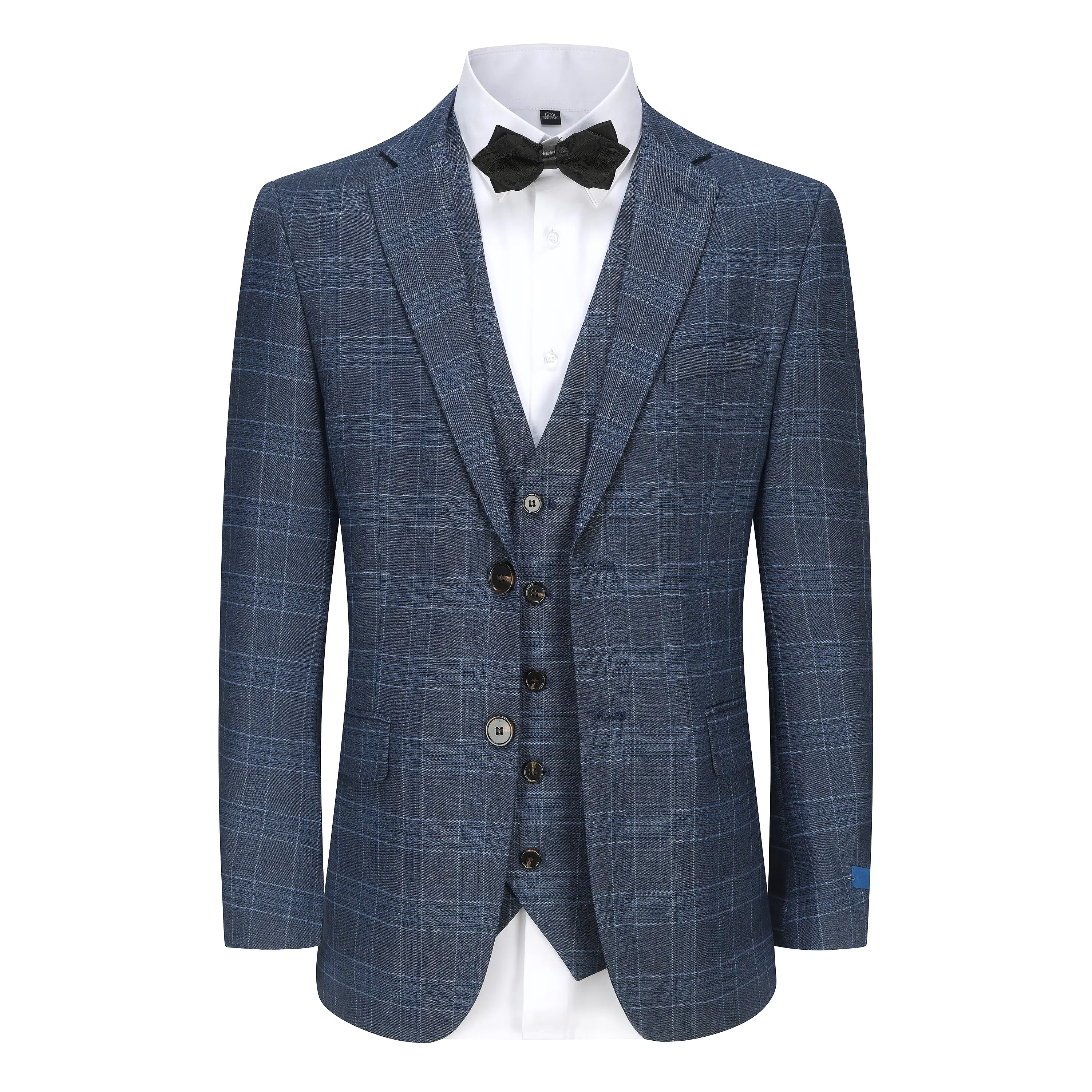 Slim Fit 3PC Check Suit