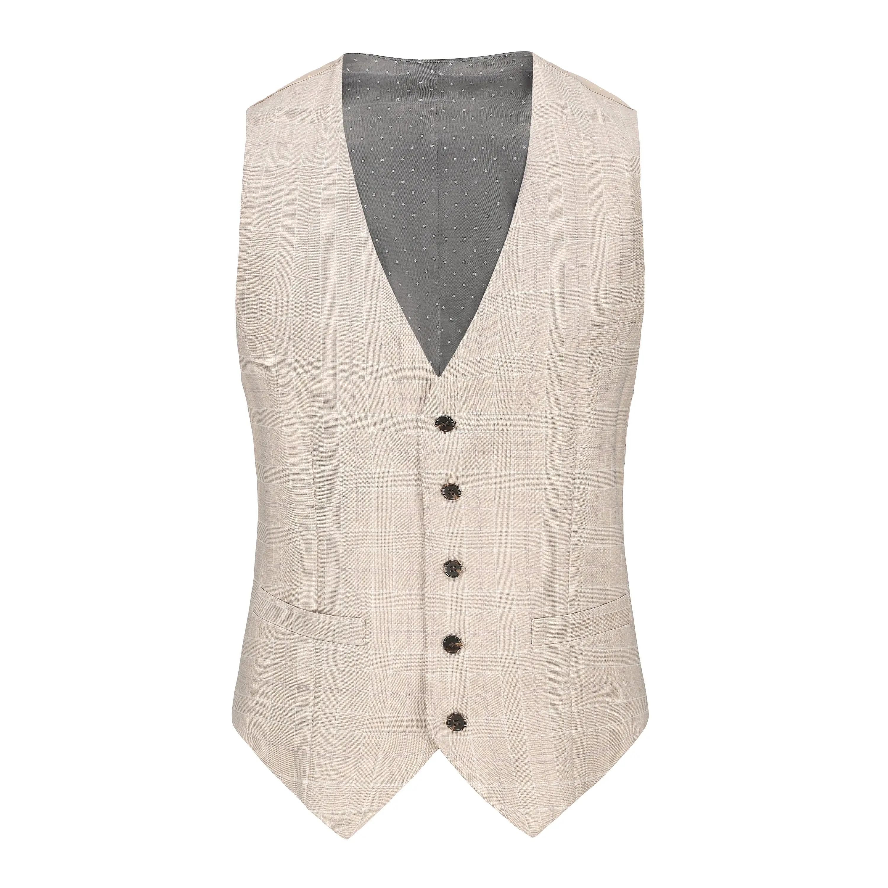 Slim Fit 3PC Check Suit