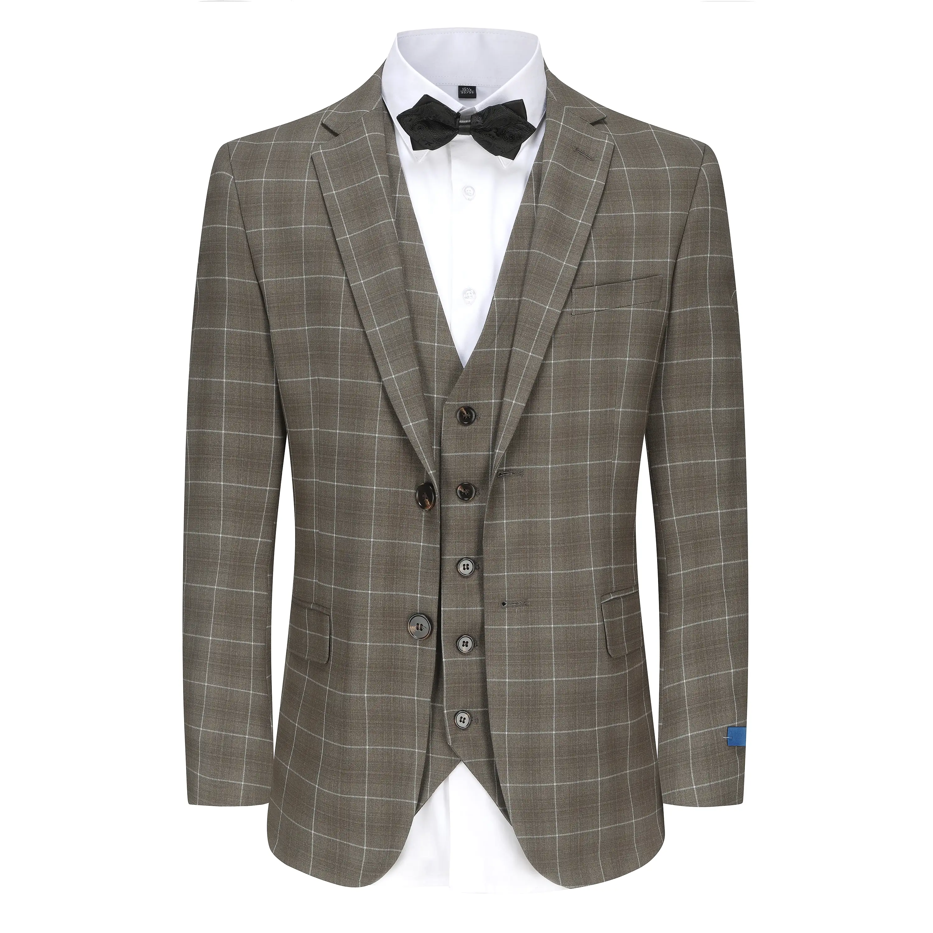 Slim Fit 3PC Elegant Check Suit