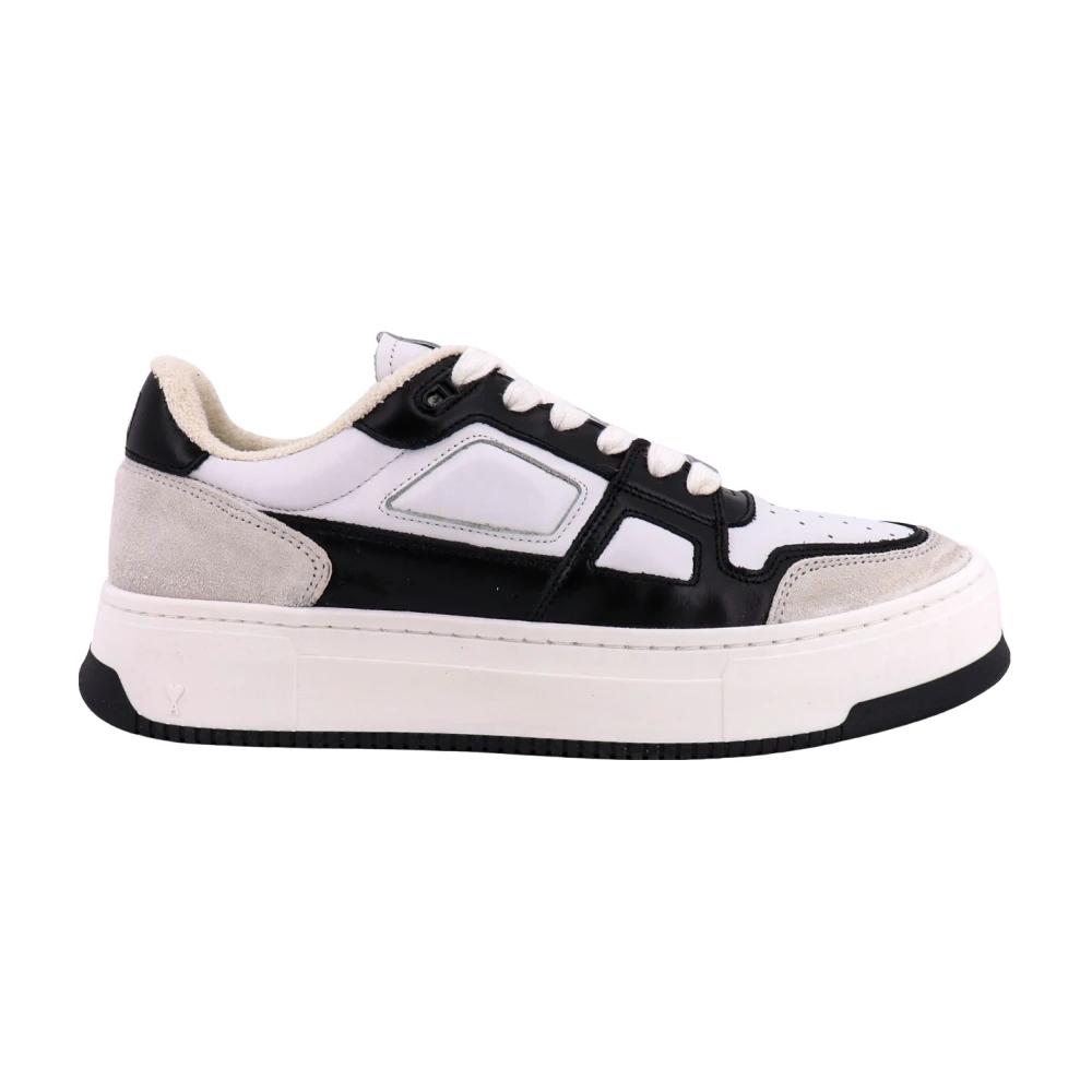 Sneakers Bicolor in Pelle Bianca