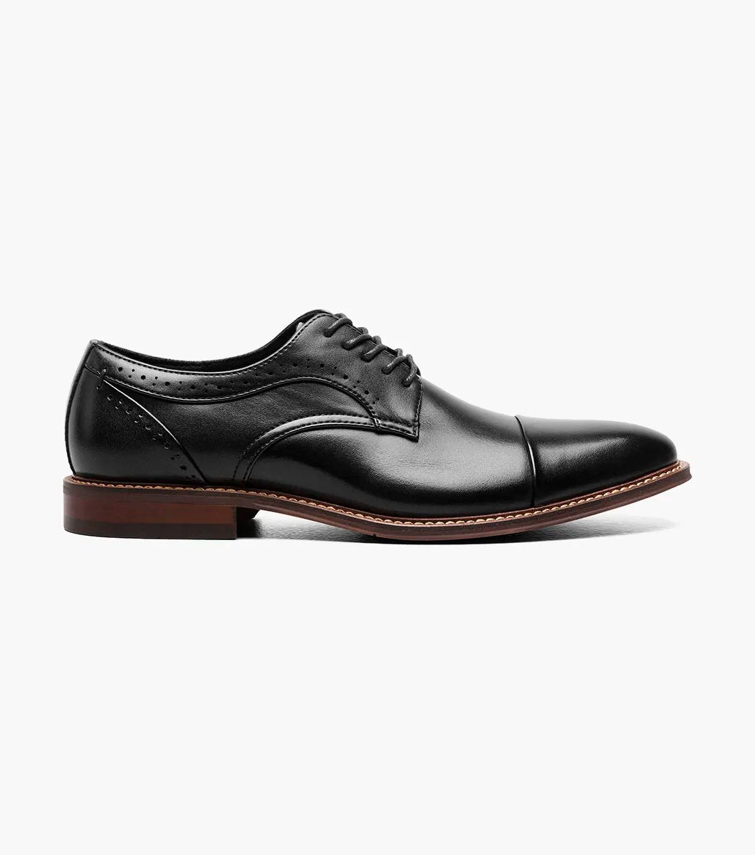 Stacy Adams - MADDOX Cap Toe Oxford - Black Smooth - 25488-005