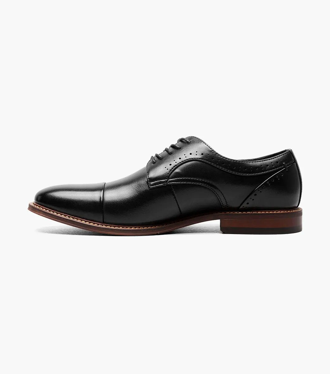 Stacy Adams - MADDOX Cap Toe Oxford - Black Smooth - 25488-005