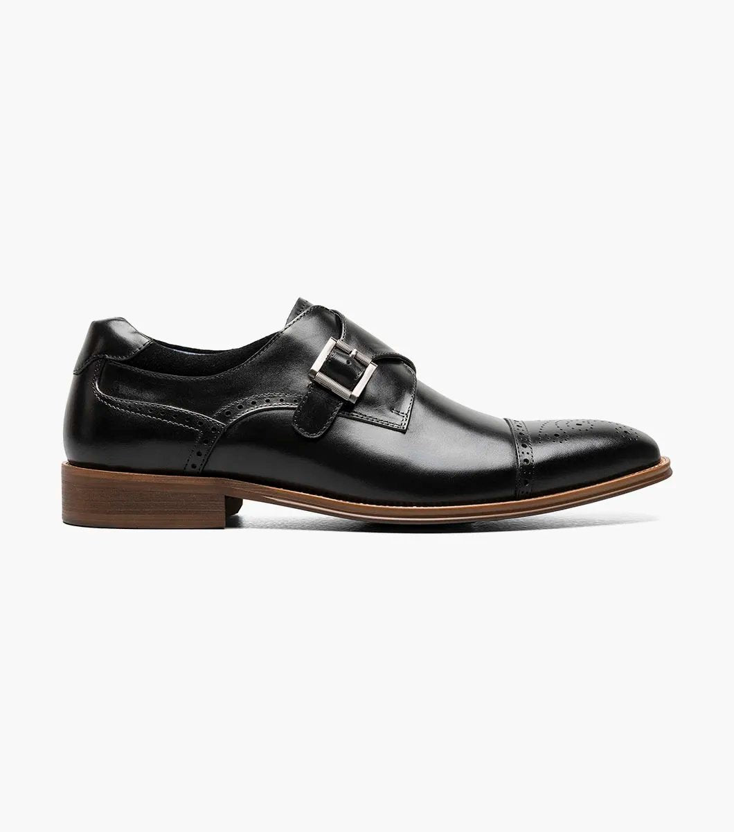 Stacy Adams - MATHIS Cap Toe Monk Strap - Black - 25540-001