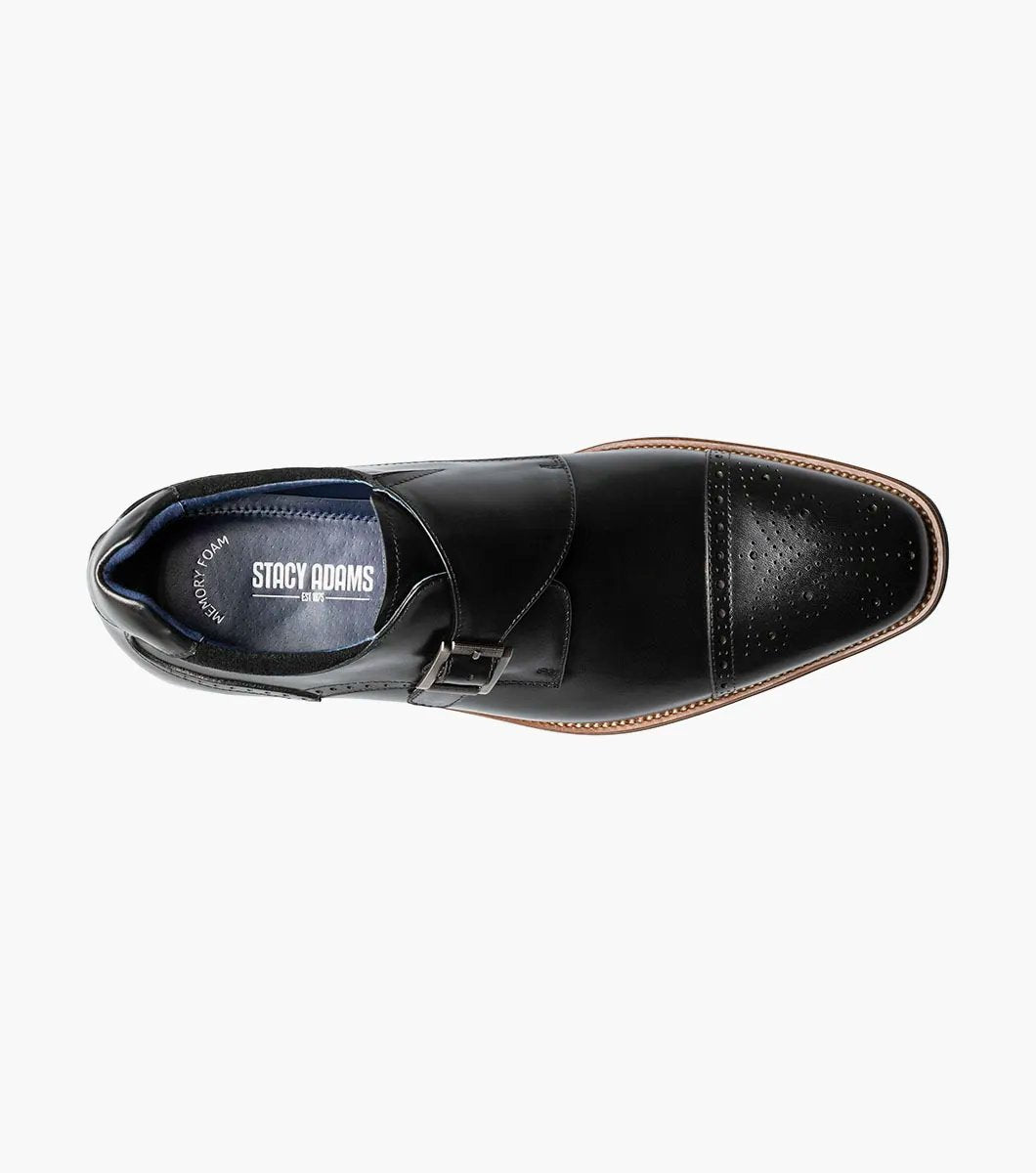 Stacy Adams - MATHIS Cap Toe Monk Strap - Black - 25540-001