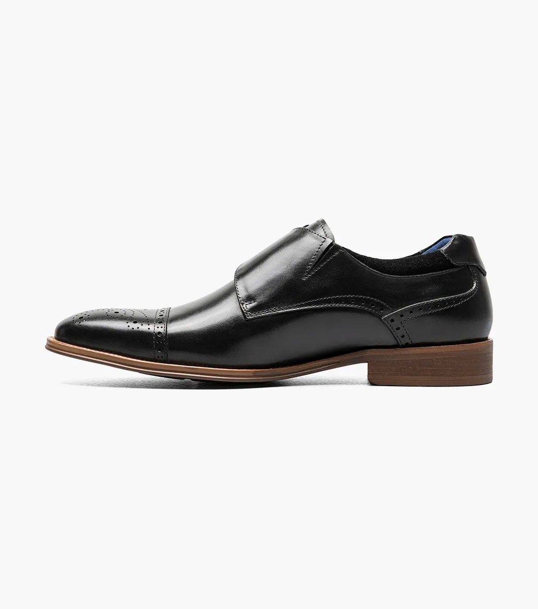 Stacy Adams - MATHIS Cap Toe Monk Strap - Black - 25540-001