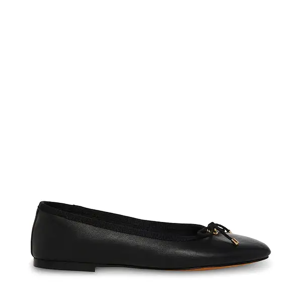 Steve Madden Women's Blossoms Ballet Flats (Black Leather)