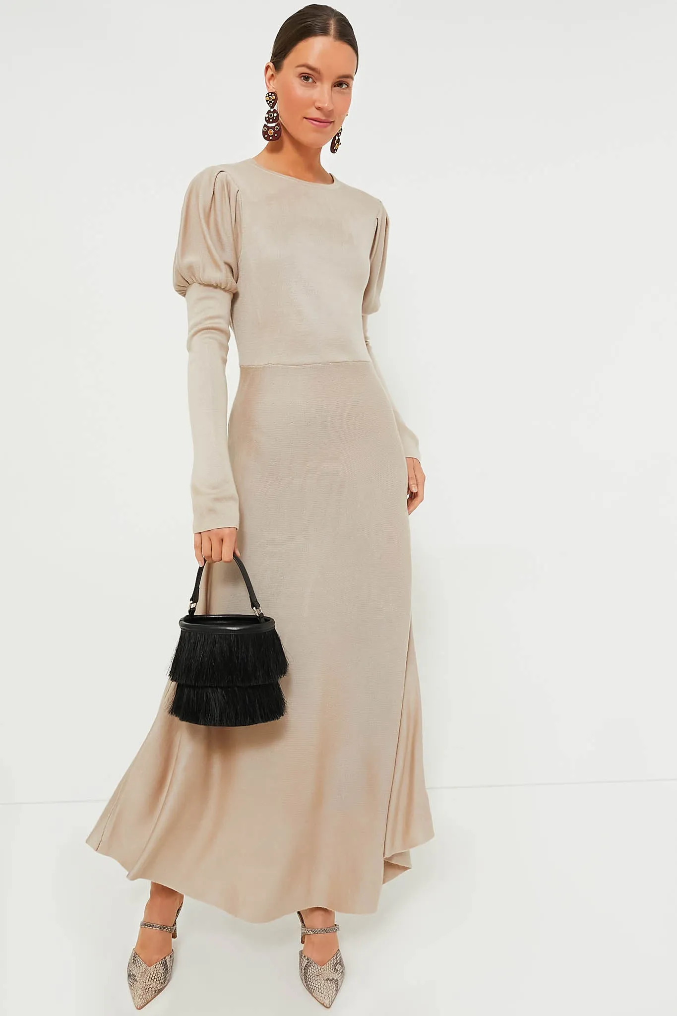 Tan Brielle Sweater Dress