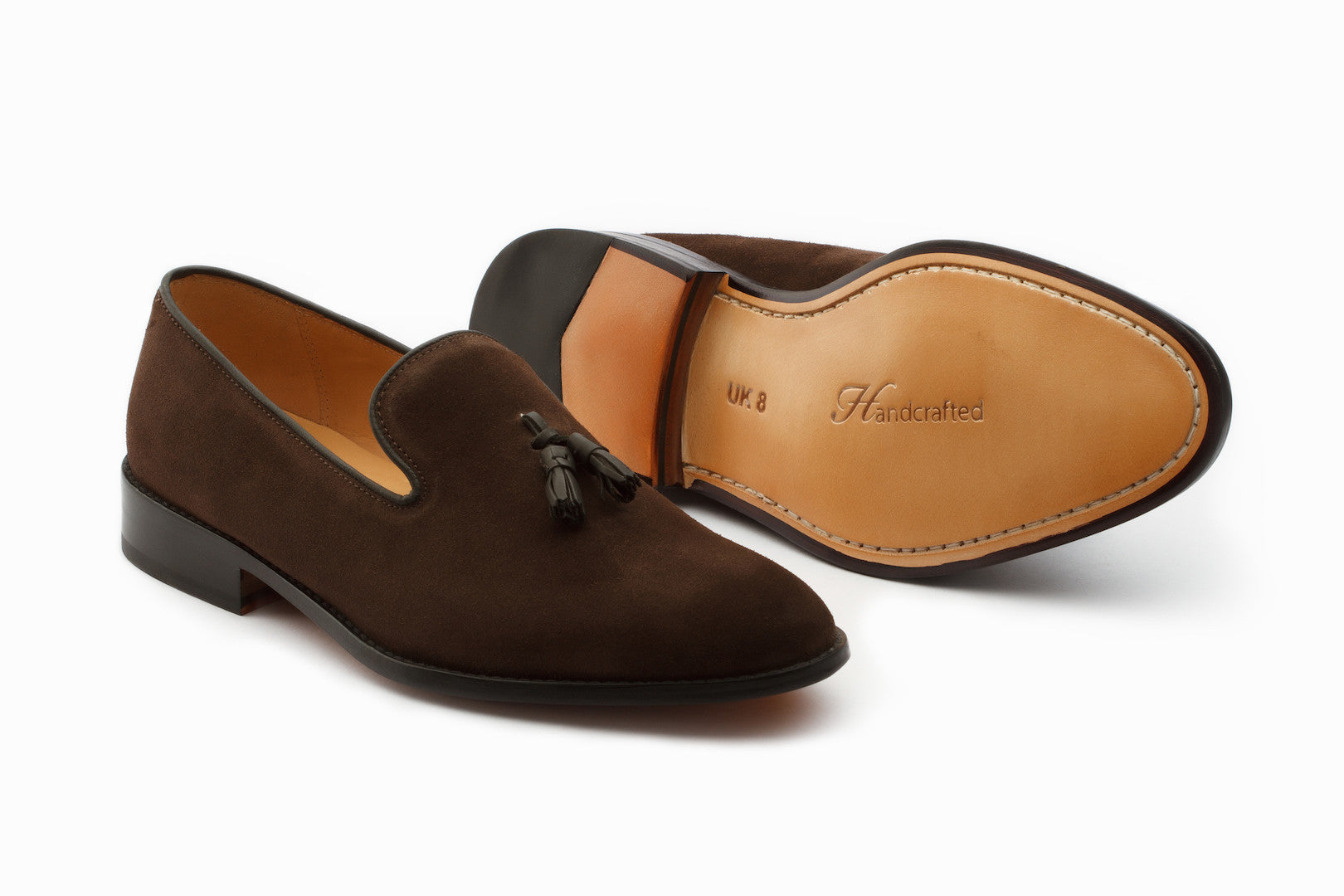 Tassel Loafers - Brown Suede