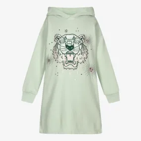 Teen Green Tiger Hoodie Dress