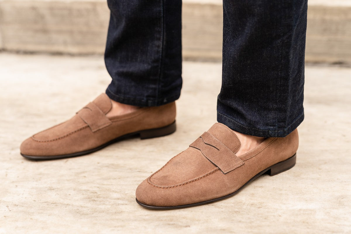 The Edward Penny Loafer - Light Brown Suede