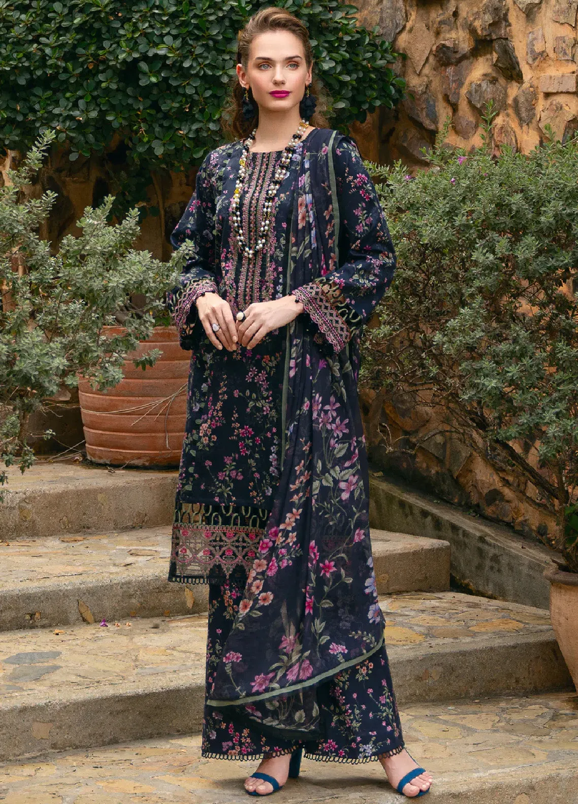 The Enchanted Garden By Gulaal Embroidered Lawn 3 Piece Unstitched Suit GL24EGL 10 ALANYA