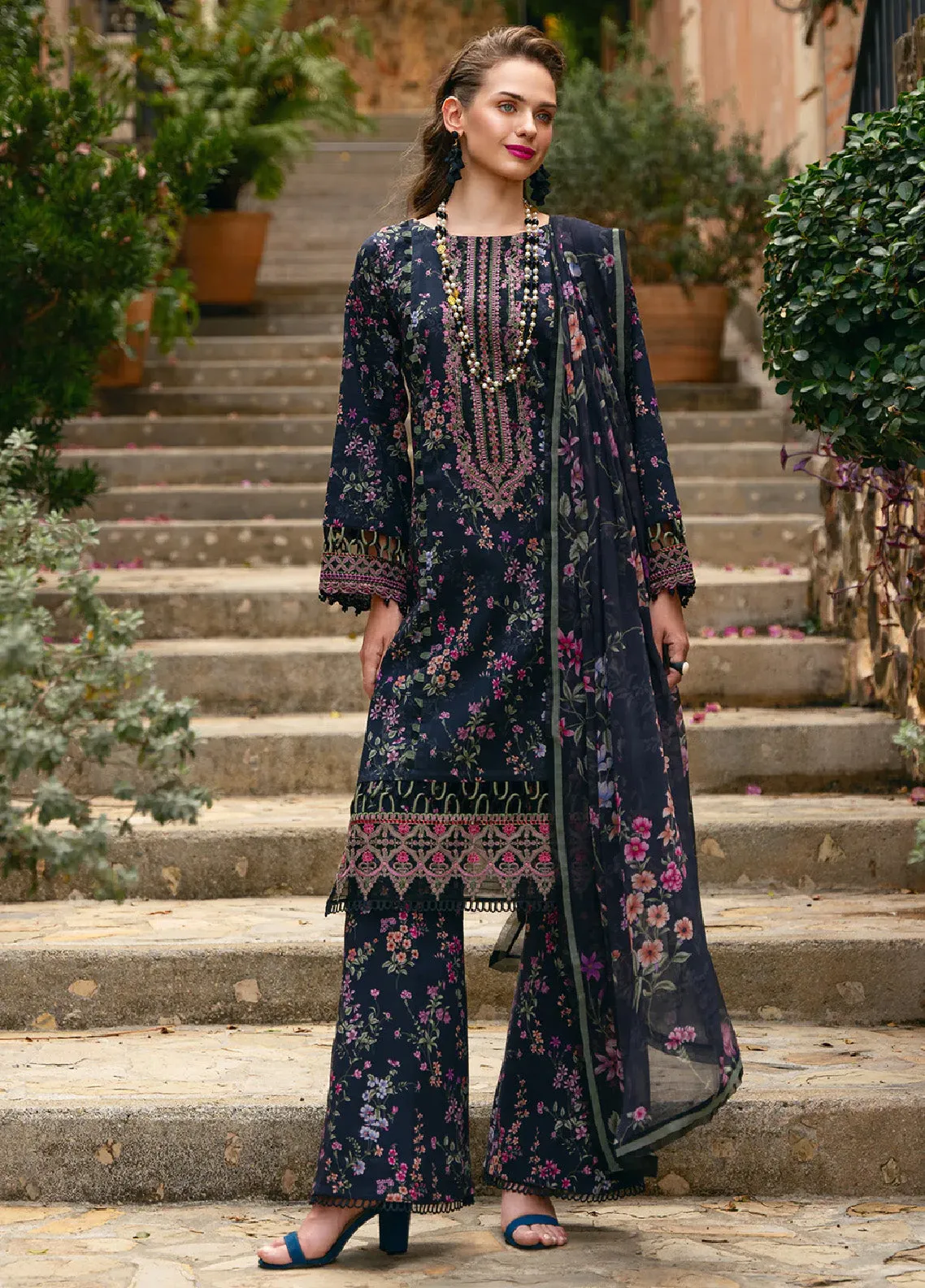 The Enchanted Garden By Gulaal Embroidered Lawn 3 Piece Unstitched Suit GL24EGL 10 ALANYA