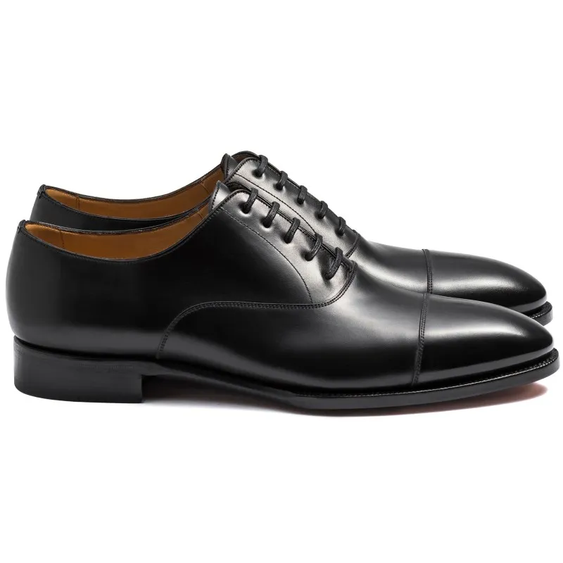 TLB Artista Black Plain Cap Toe Oxford